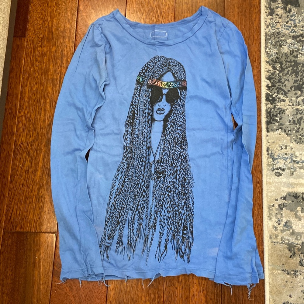 Lauren Moshi - Long Sleeve Hippie Graphic Top